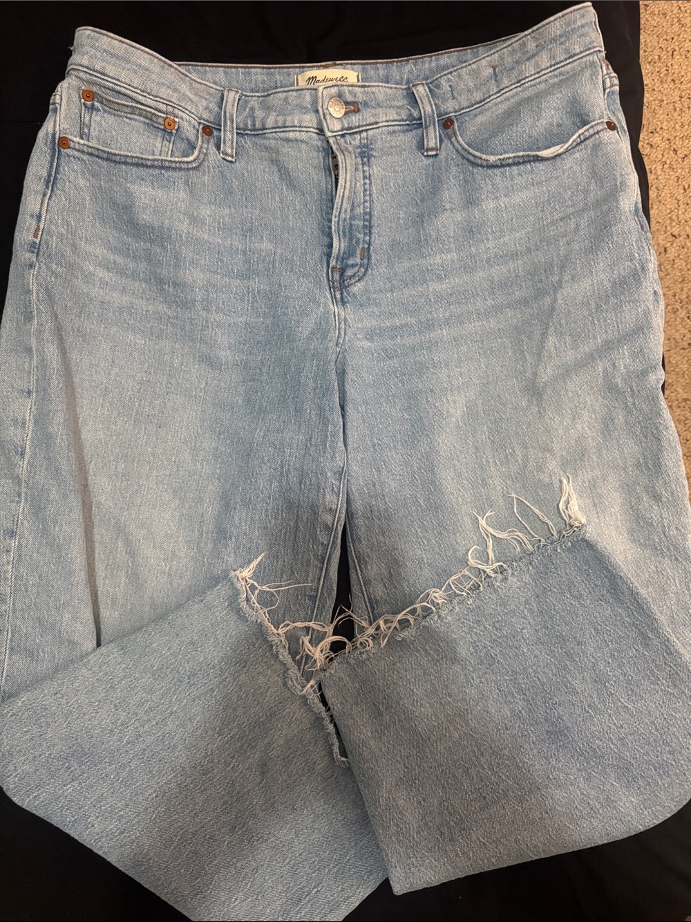 Madewell Curvy Perfect Wide Leg Crop Jean
